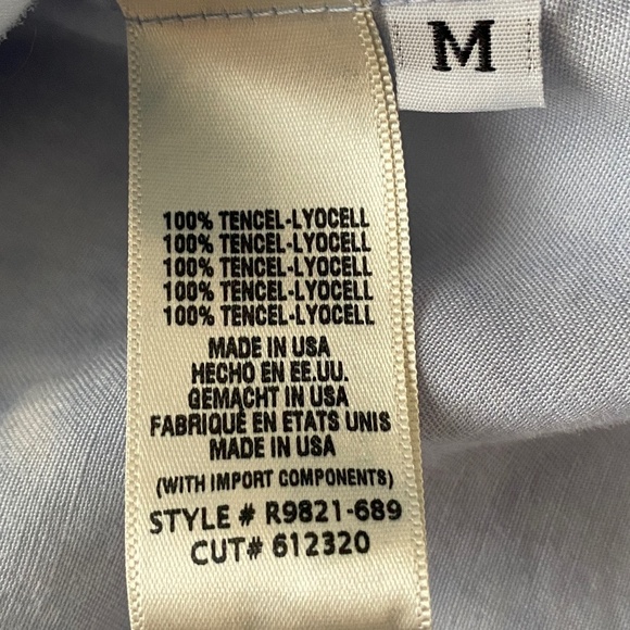 Anthropologie Cloth & Stone Dip Dye Blue Pink Button Down shirt Sz M - Picture 14 of 14